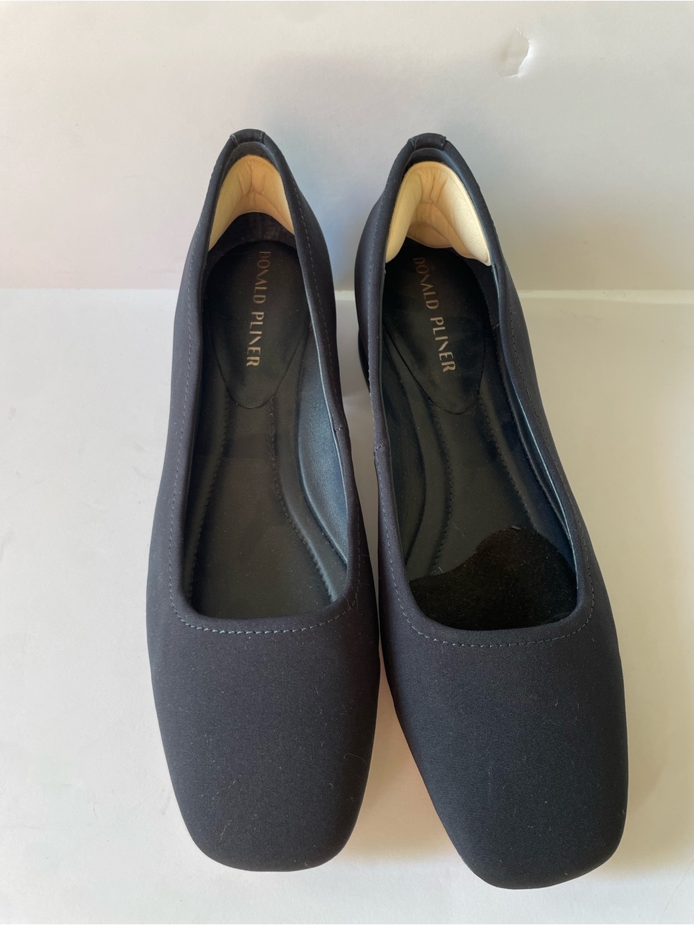 Donald J. Pliner Women’s Navy Blue Square-Toe Ballet Flats Block Heel Shoes 9.5 - Picture 2 of 8